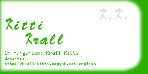 kitti krall business card